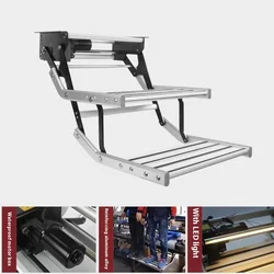 Escalón plegable caravana aluminio doble capa – accesorio para RV y Camper