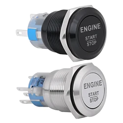 Botón de arranque de motor LED blanco 12 V para coche tuning