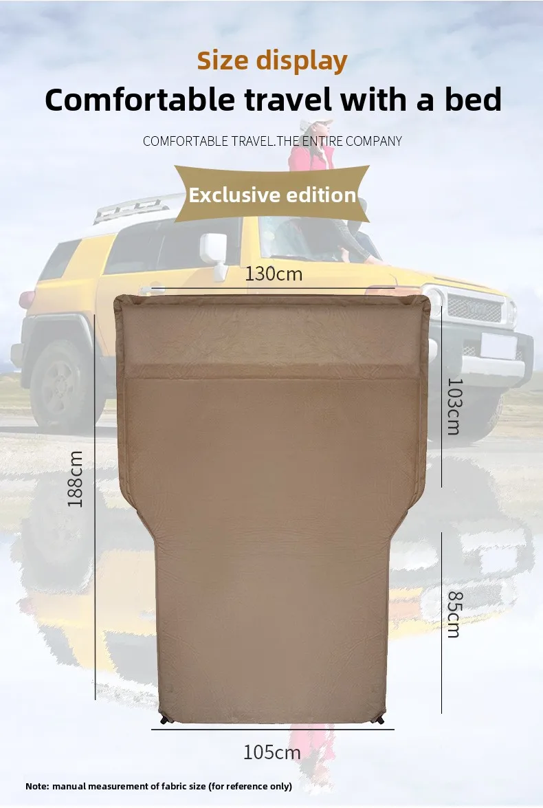 Cama plegable para coche plegada de forma compacta
