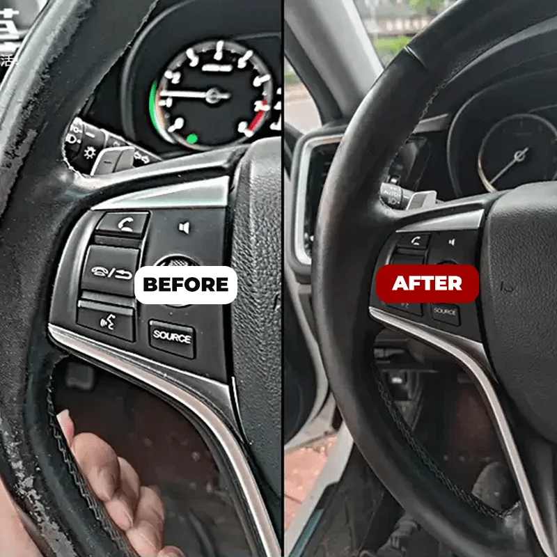 Volante con desgaste reparado y aspecto renovado