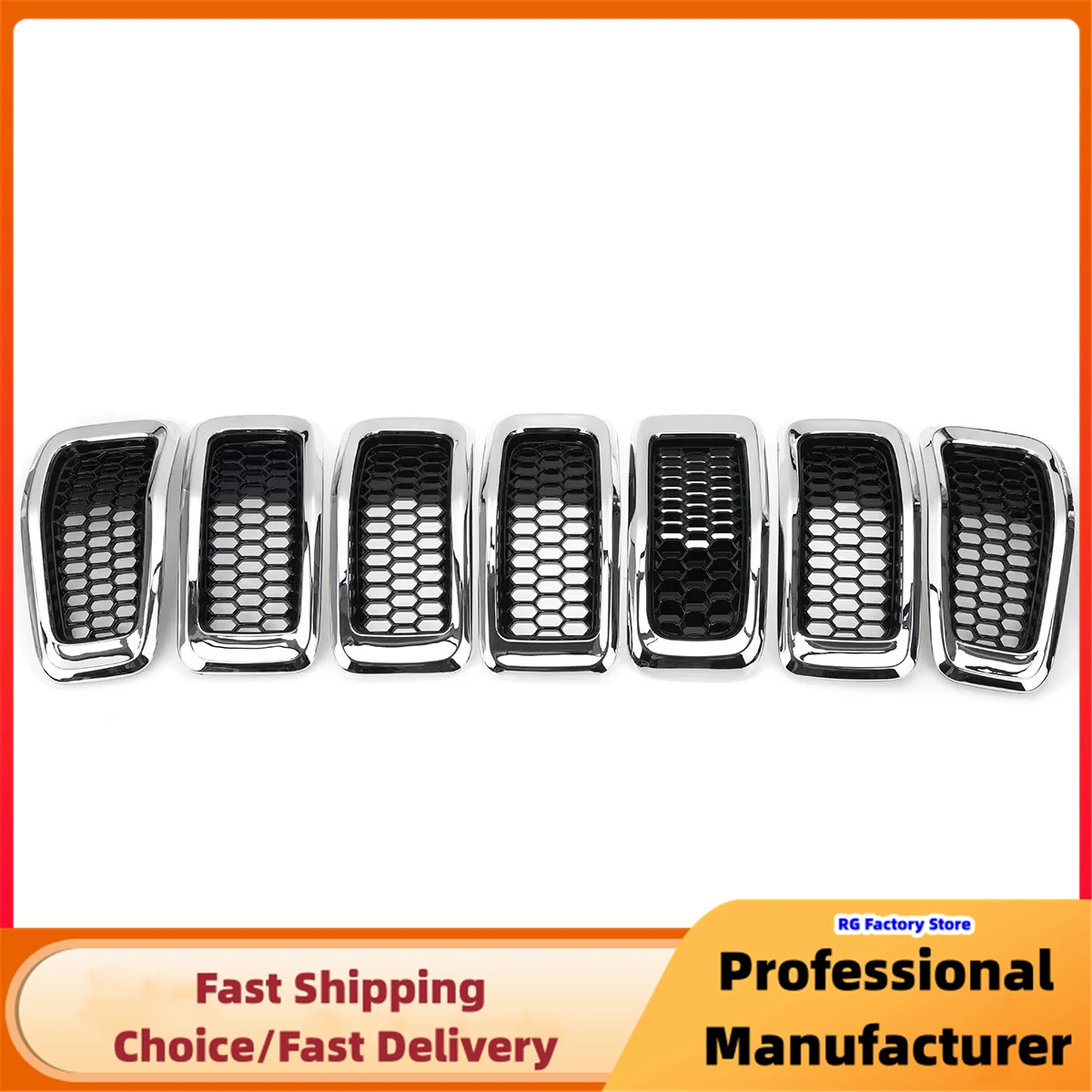 Cubierta de rejilla de parachoques delantero de malla de panal de abeja para Jeep Cherokee 2014, 2015, 2016, 2017, 2018, cubierta de rejilla de carreras de coches, embellecedor - imagen 4