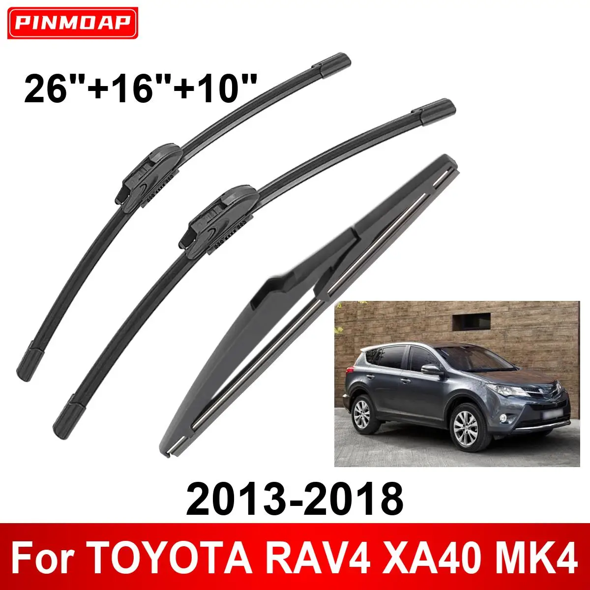 Limpiaparabrisas delantero/trasero para Toyota RAV4 XA40 2013-2018