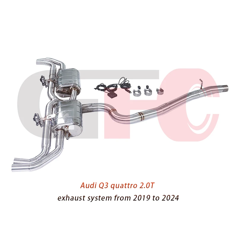 Catback Audi Q3 2.0 T quattro con válvula eléctrica, acero 304 - imagen 4