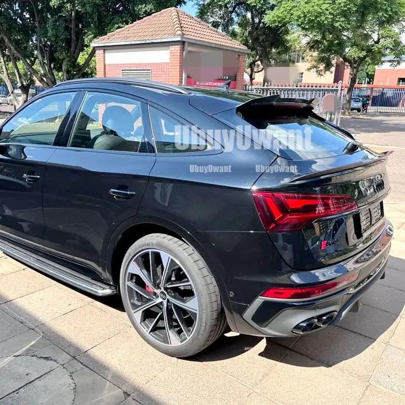 Estilo v para Audi Q5 Q5L Spoiler 2019 2020 2021 2022 + Material ABS de alta calidad alerón medio trasero de coche accesorios Kit de carrocería - imagen 3