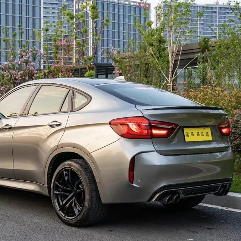 Alerón de la tapa del maletero trasero para BMW X6 F16, kit de modificación deportiva de cuerpo negro de carbono, 2015, 2016, 2017, 2018, 2019 - imagen 4