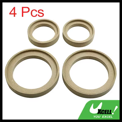X Autohaux 4 piezas espaciador de altavoz de coche adaptador de montaje estéreo soporte de anillo de madera 3 pulgadas 2 pulgadas ID - imagen 3