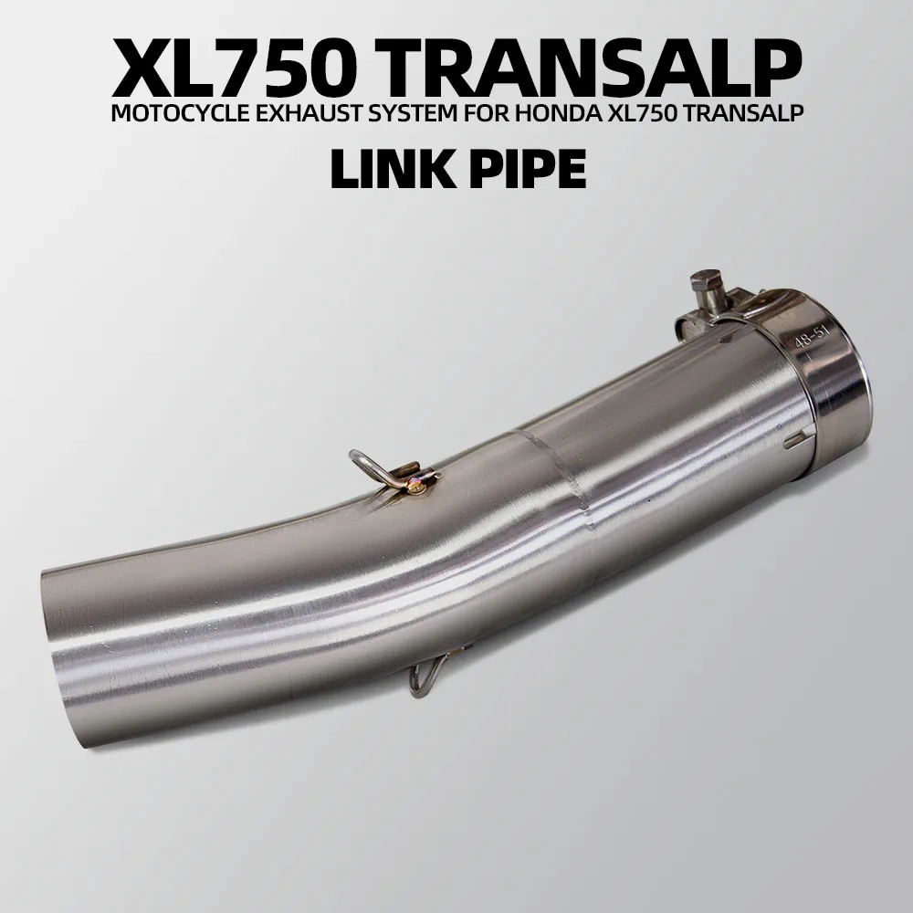 Tubo intermedio de escape inoxidable de 51 mm para Honda XL750 Transalp