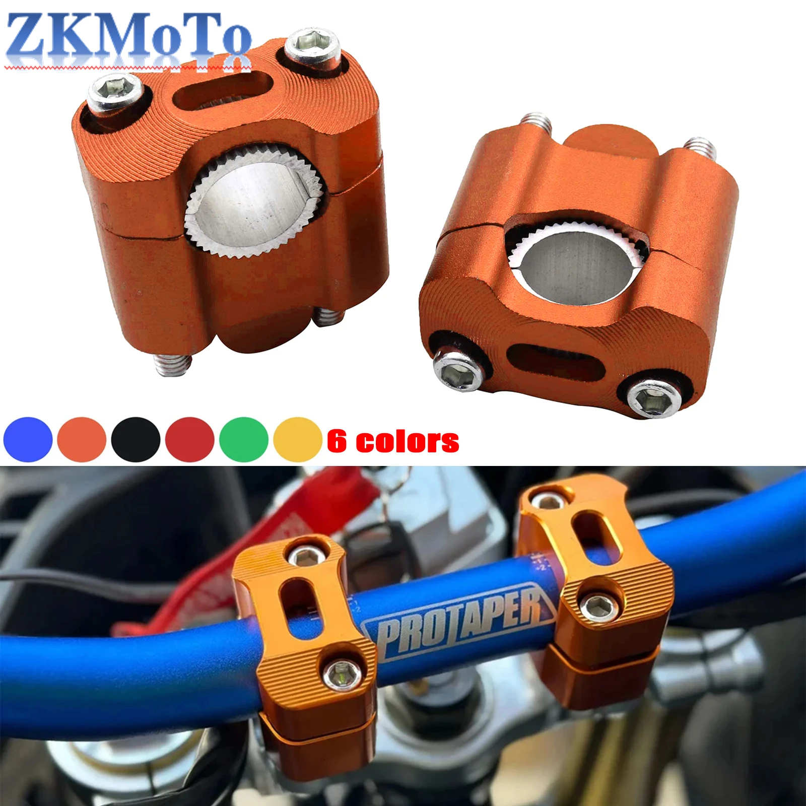 Abrazadera elevadora de manillar universal para moto y ATV, 22/28 mm