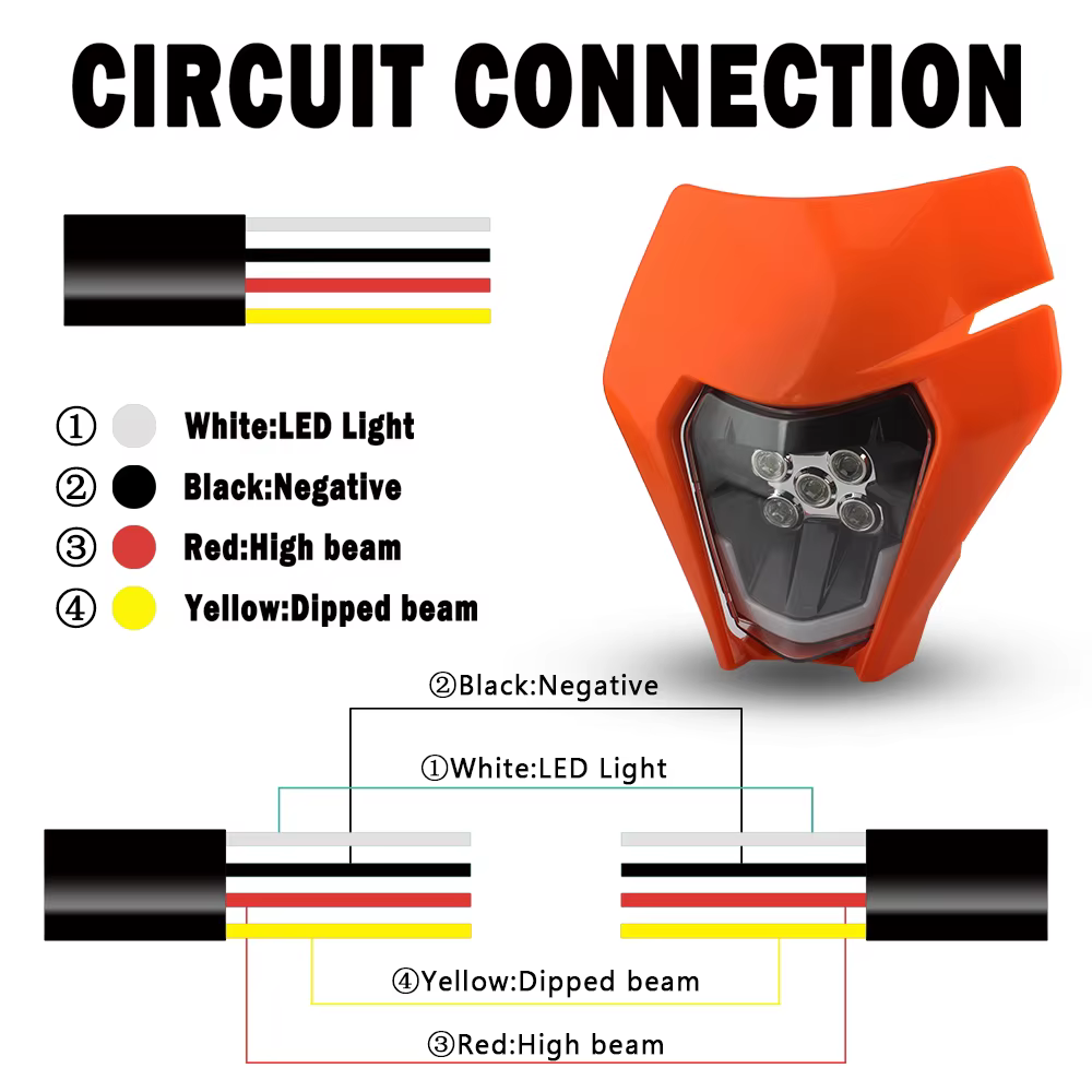 Placa portafaro LED KTM EXC/SX para motocross y enduro - imagen 5