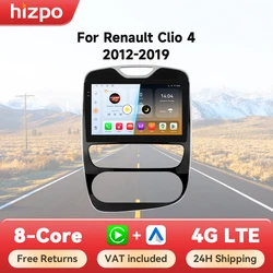 Autoradio 2DIN Android Auto CarPlay Renault Clio 2012-2016 GPS Bluetooth