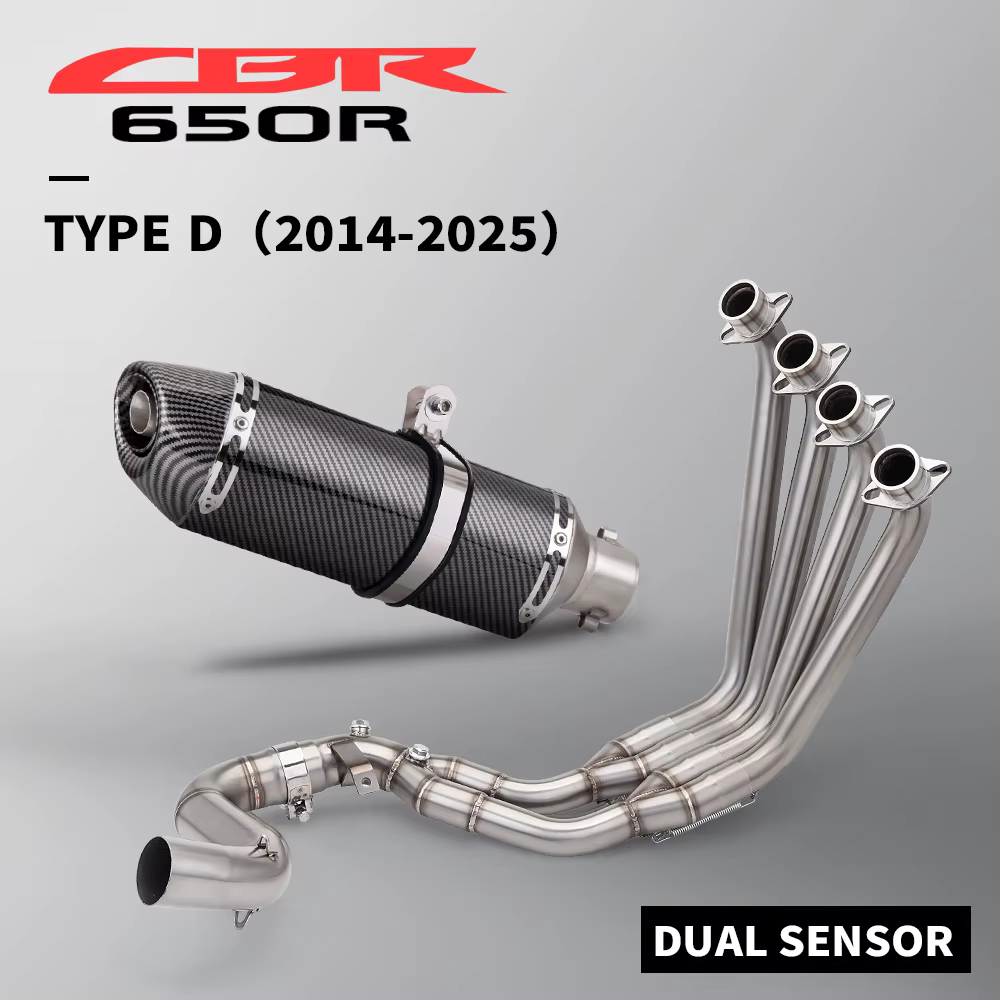 Tubo de enlace de escape Slip-On Honda CBR650R/CB650R con doble sonda O2 - imagen 5