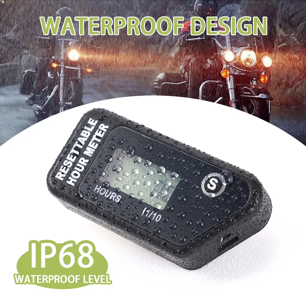 Temporizador LCD impermeable moto y ATV – Recordatorio mantenimiento - imagen 2