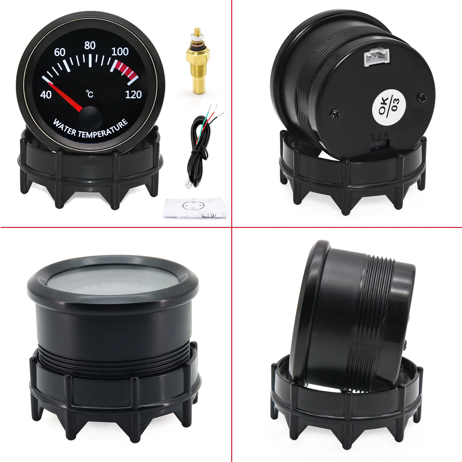 Medidor multifunción motor racing – temperatura aceite EGT turbo boost 12V - imagen 5