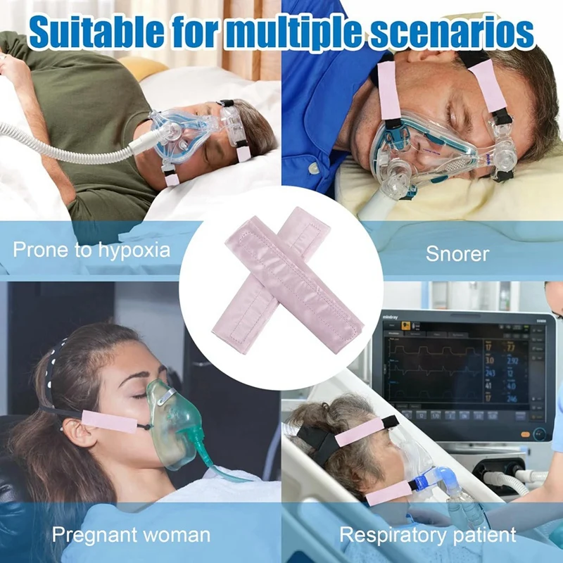 Fundas de satén para correa CPAP con almohadillas faciales - imagen 2