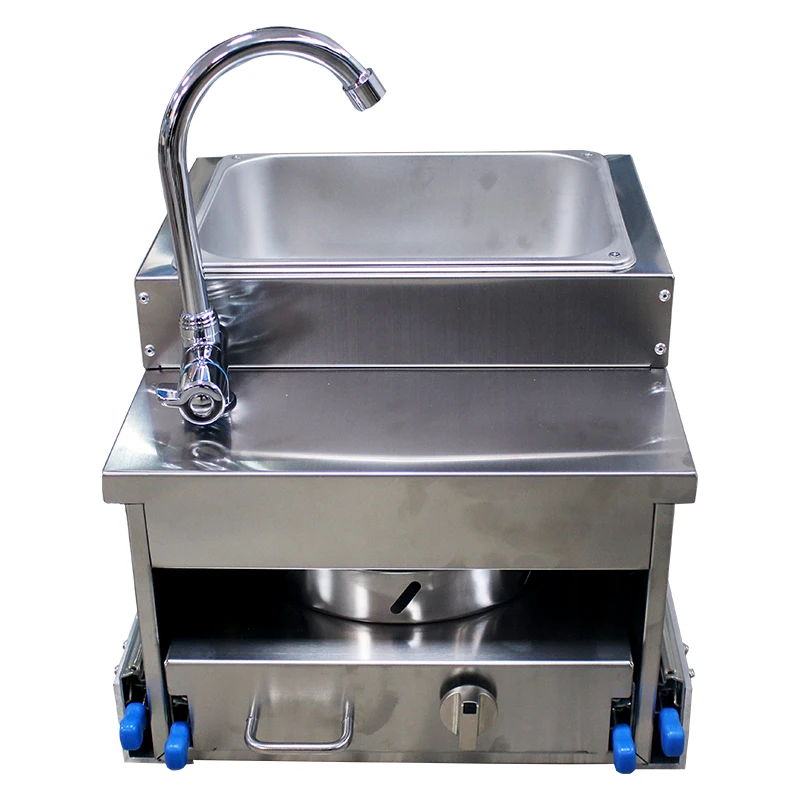 Fregadero para autocaravana de acero inoxidable con estufa a gas - imagen 4