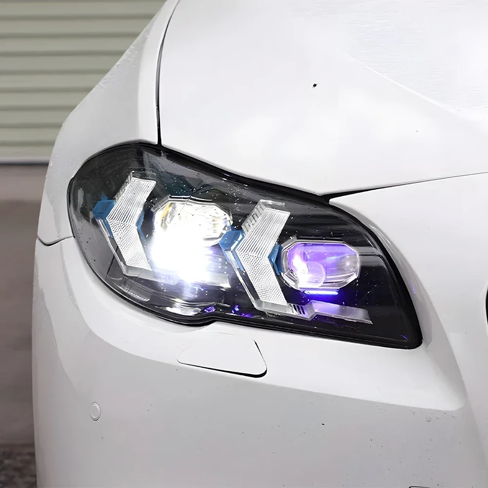 BMW Serie 5 F10-F18 faros automáticos LED con proyector estilo G30 - imagen 3