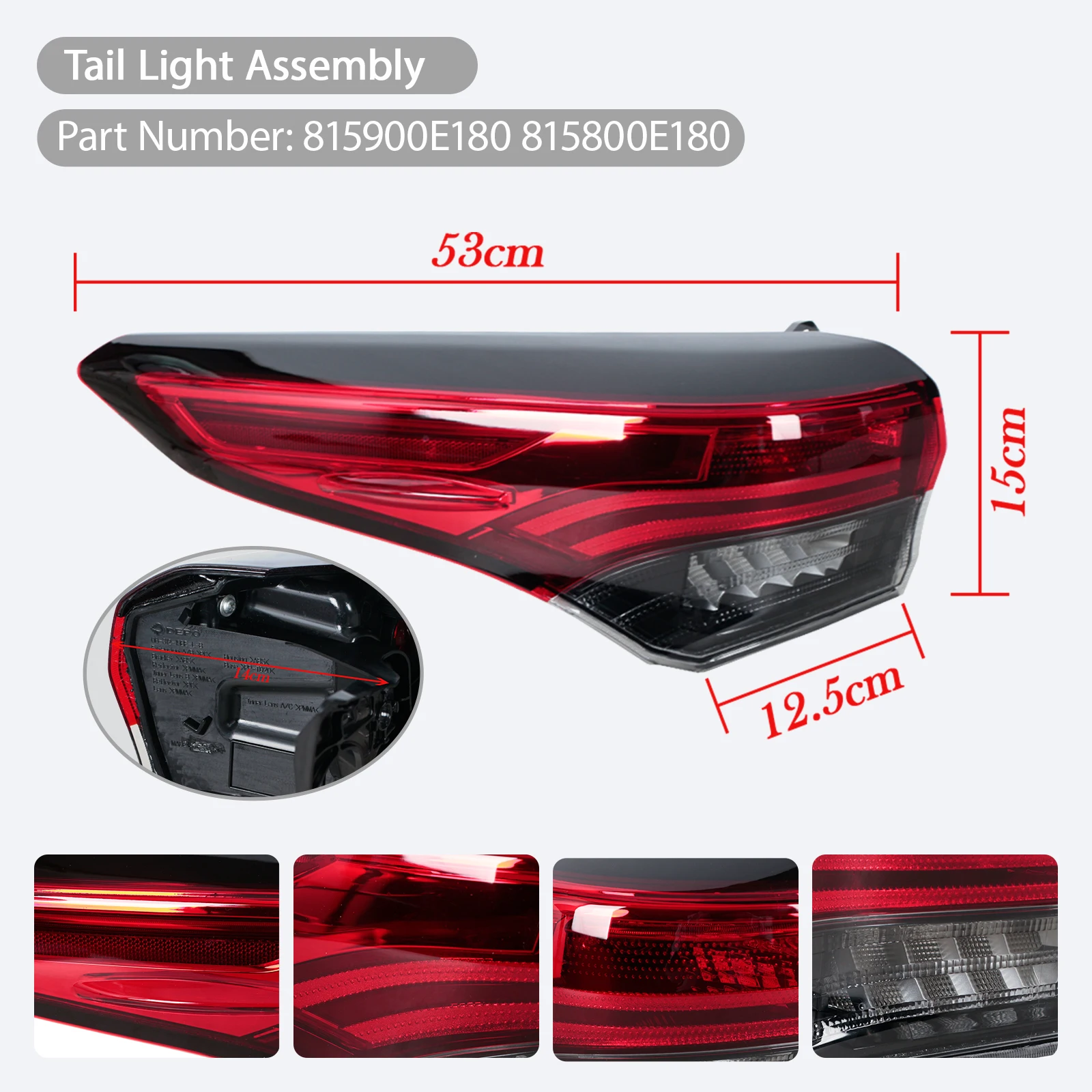 Faro trasero LED Toyota Highlander 2020-2022 freno y marcha atrás - imagen 4