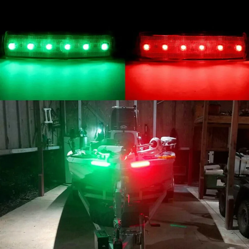Luces LED de navegación para barco, rojas y verdes, impermeables - imagen 5