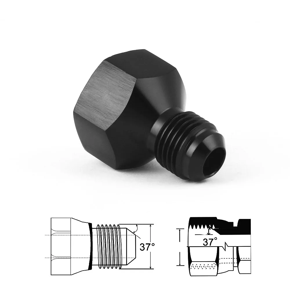 Adaptador reductor aluminio AN6 a AN10 y 10AN a 6AN negro - imagen 4