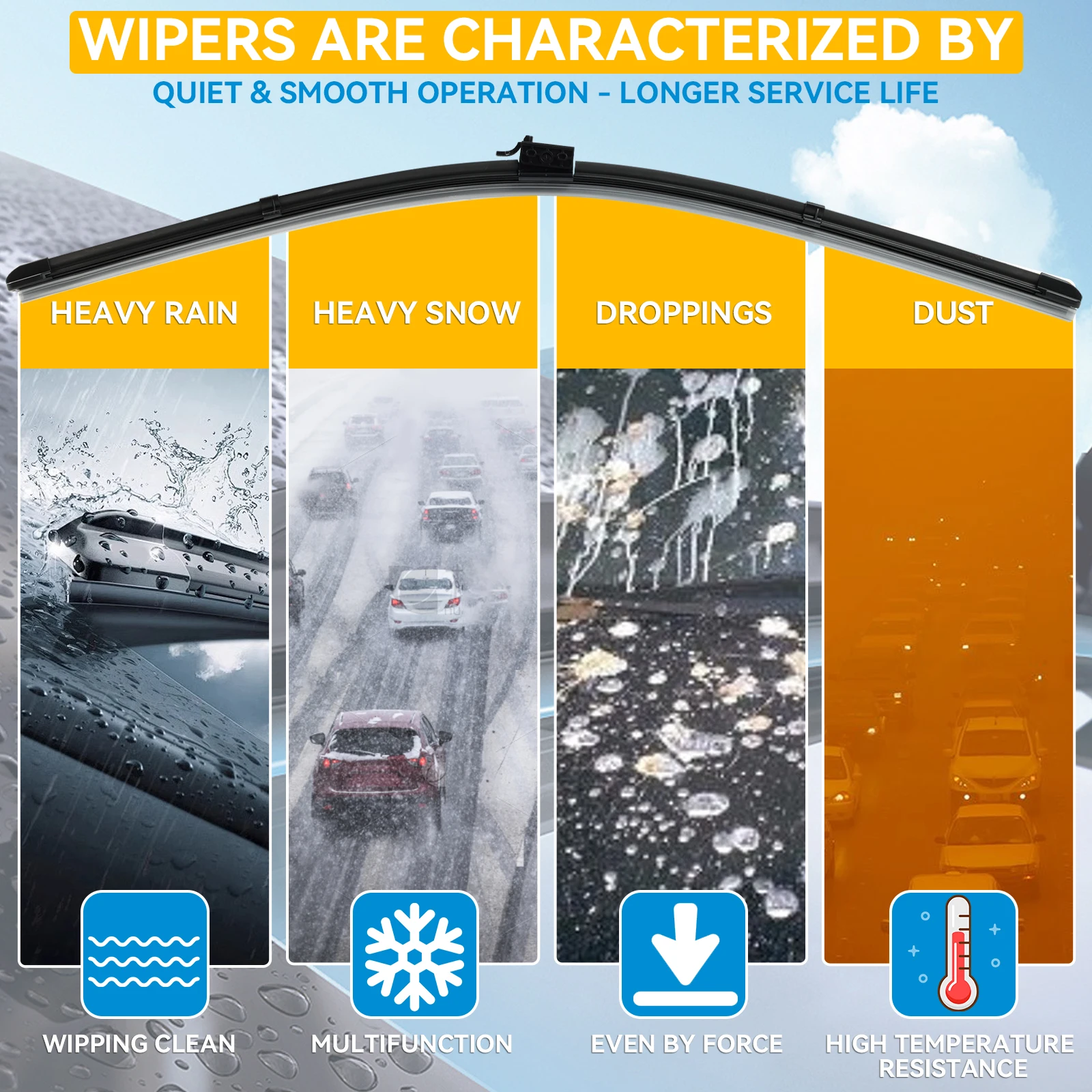 2 uds para Mercedes Benz GLC clase X253 C253 2015-2023 limpiaparabrisas delantero 2016 2020 2021 accesorios de ventana de parabrisas - imagen 3