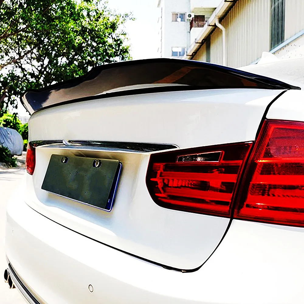 Para BMW Serie 3 F30 F35 M4 320i 325i 330i 2013-2019 PSM estilo tapa del maletero trasero alerón de carbono negro alas accesorios de coche piezas - imagen 2