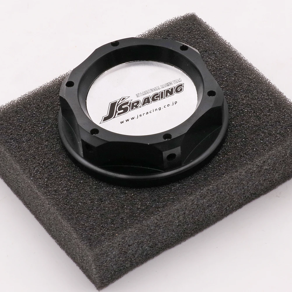 Tapa aceite aluminio JS Racing CNC 32mm rosca para Honda Acura - imagen 4