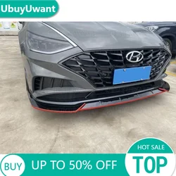 Labio delantero negro brillante para Hyundai Sonata 2022-2024