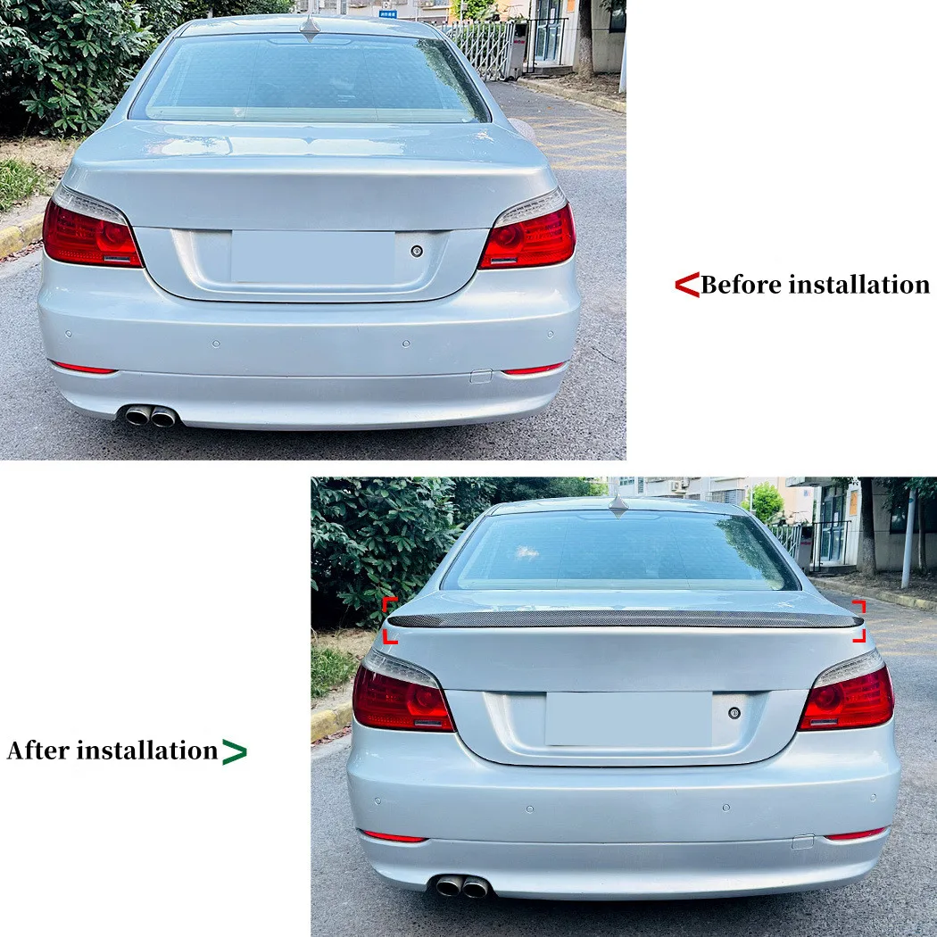 Lip spoiler maletero ABS carbono negro para BMW E60 M5