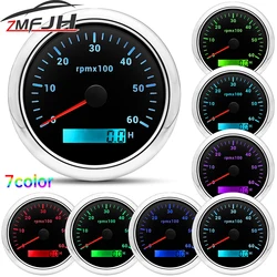 Tacómetro digital de 85 mm con cuentahoras y pantalla de 7 colores