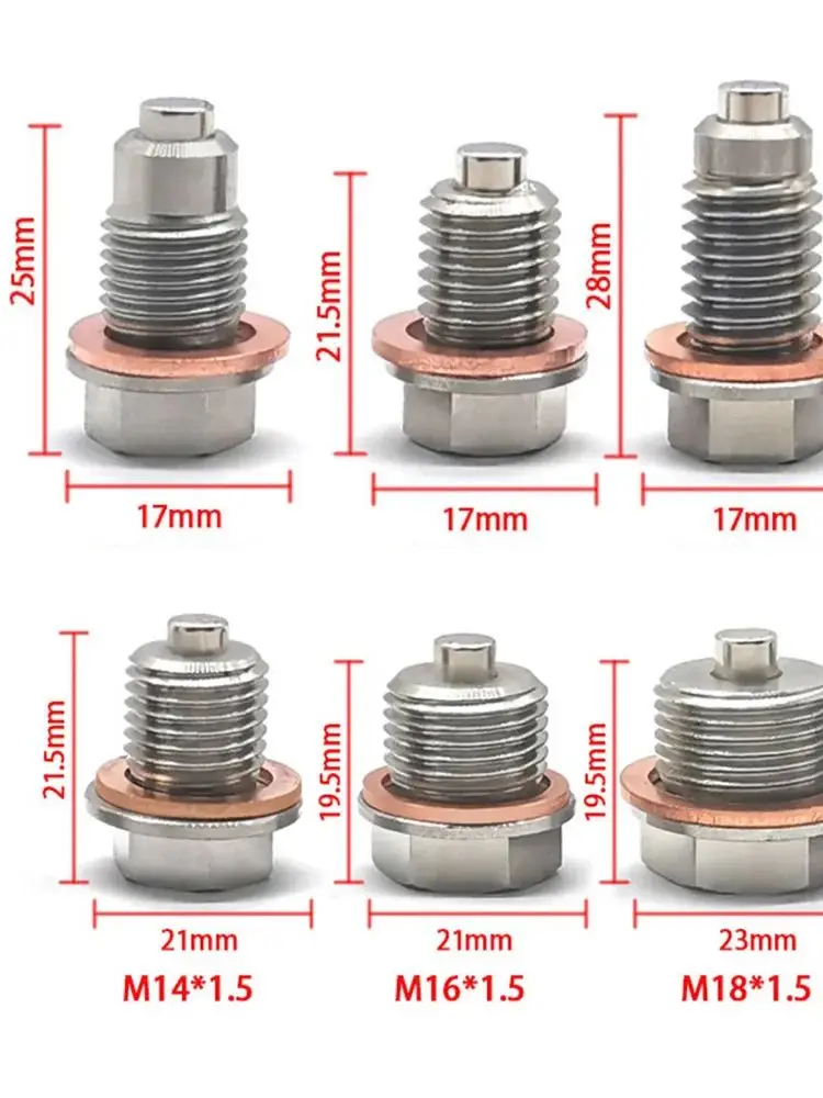 Tapón magnético de aceite M14 x 1,5 con junta de cobre - imagen 4
