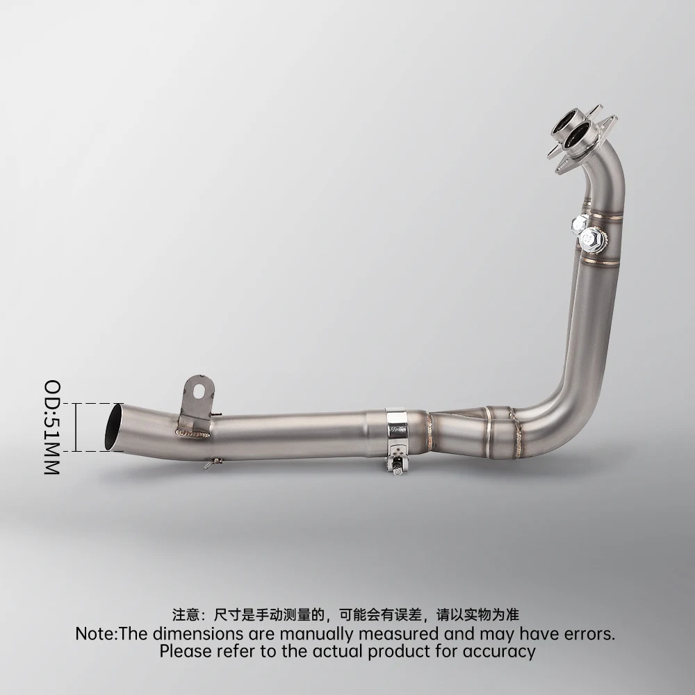 Tubo de escape delantero 51mm CFMOTO 450SR 450SS 2022-2024 - imagen 3