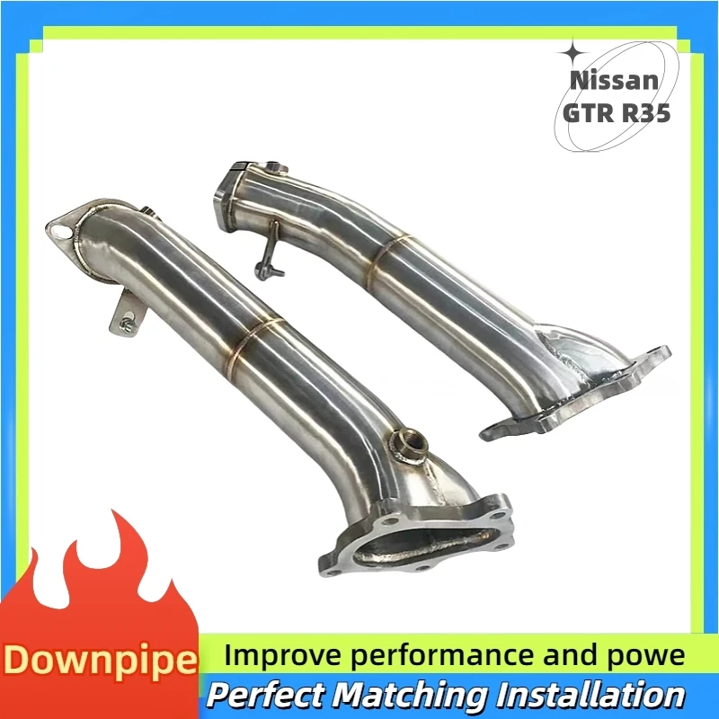 Bajante catalítico acero inoxidable alto flujo para Nissan GTR R35 - imagen 4