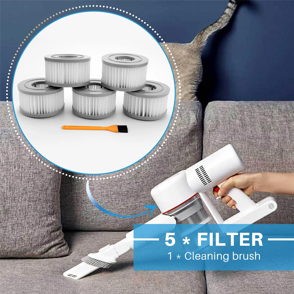 Filtro HEPA para aspiradora Xiaomi JIMMY JV85, JV85 Pro y H9 Pro