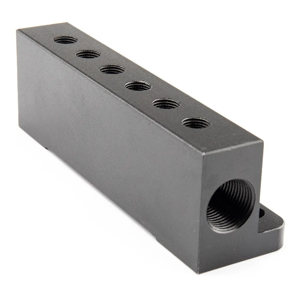 Colector de admisión turbo 6 puertos 1/8 NPT negro universal - imagen 5