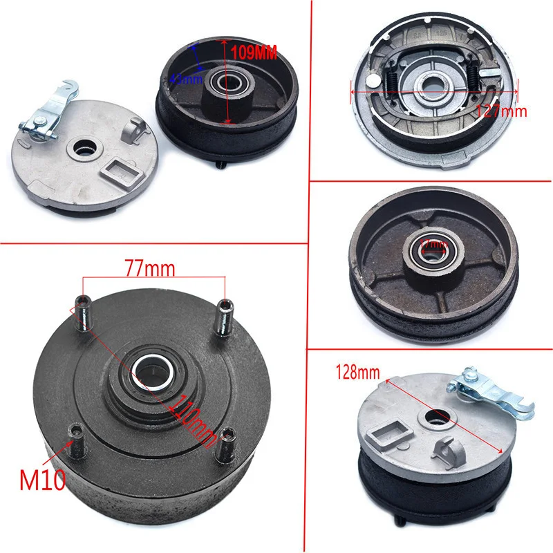 Cubo rueda con tambor freno – ATV Quad 4 pernos 110-250CC - imagen 2