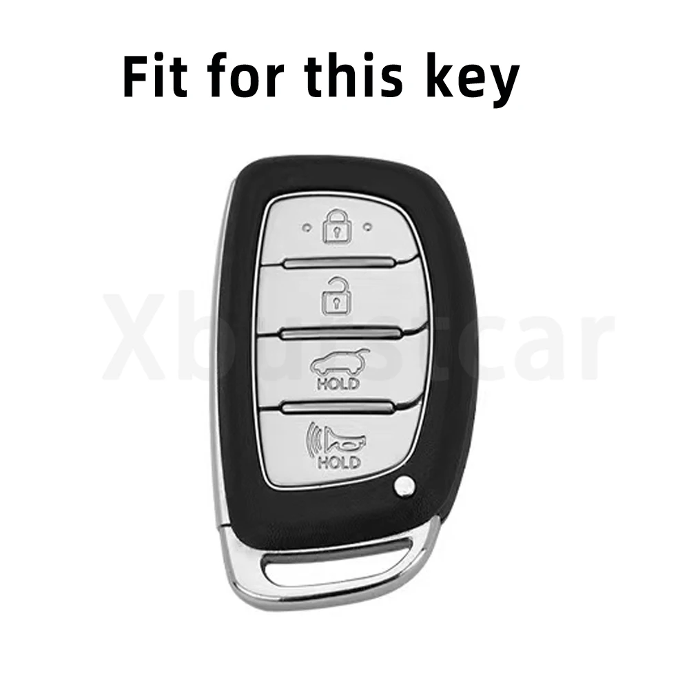 Funda para llave de coche de TPU de 4 botones para Hyundai Tucson Santa Fe Rena Sonata Elantra Creta Ix35 Ix45 I10 I30 I40 Auto Shell Fob - imagen 2