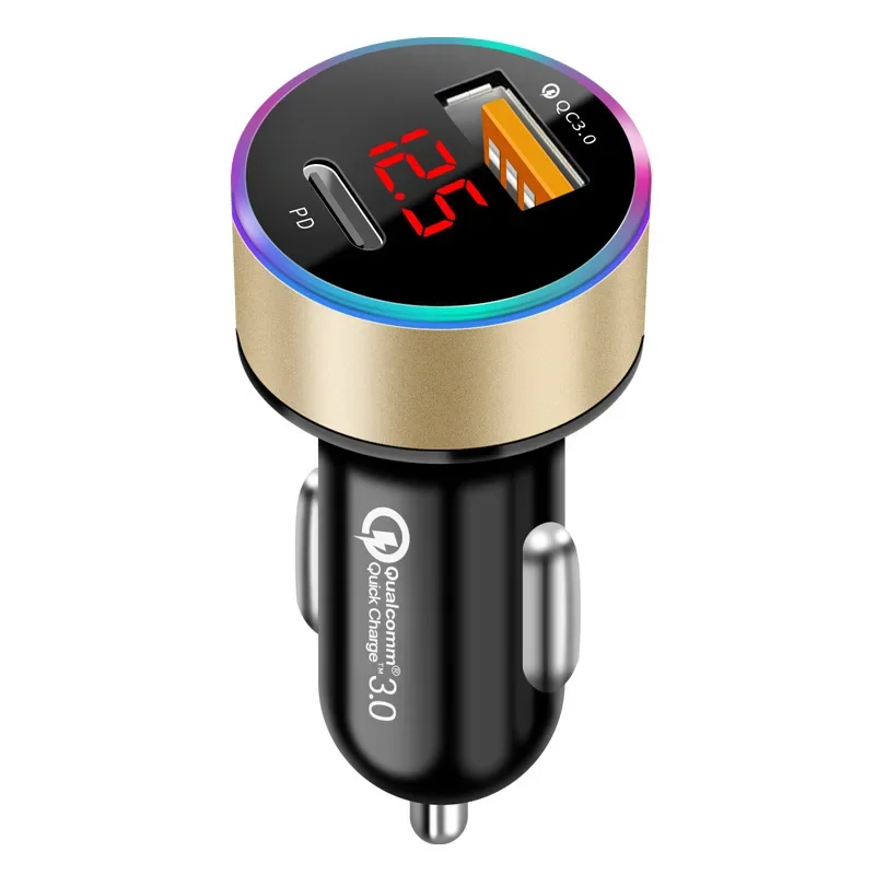 Cargador de coche USB con pantalla LED de carga rápida móvil - imagen 4