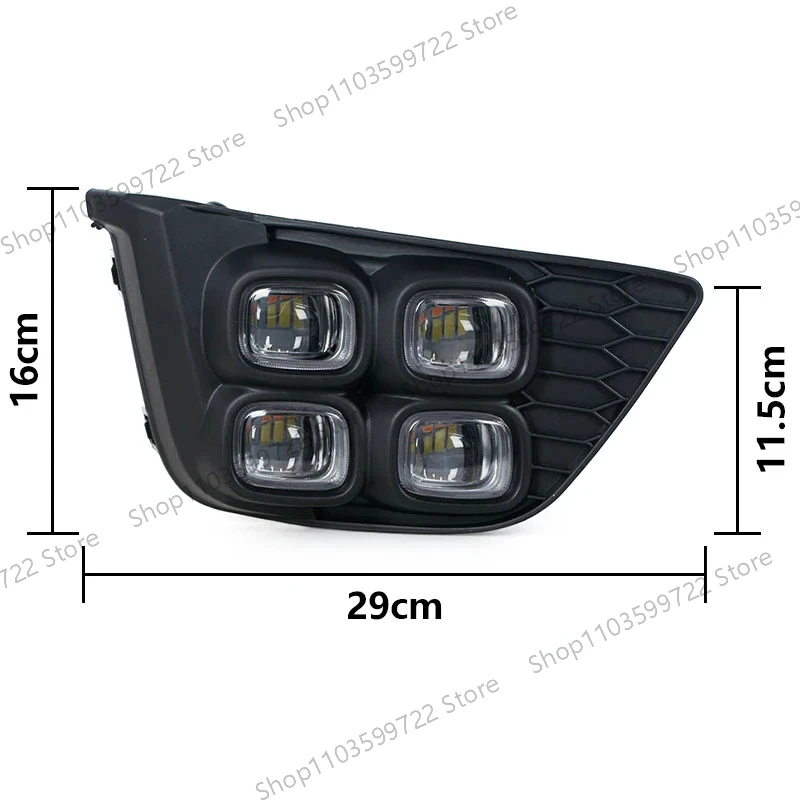 Luz diurna LED y antiniebla parachoques delantero para Honda Jazz Fit - imagen 2
