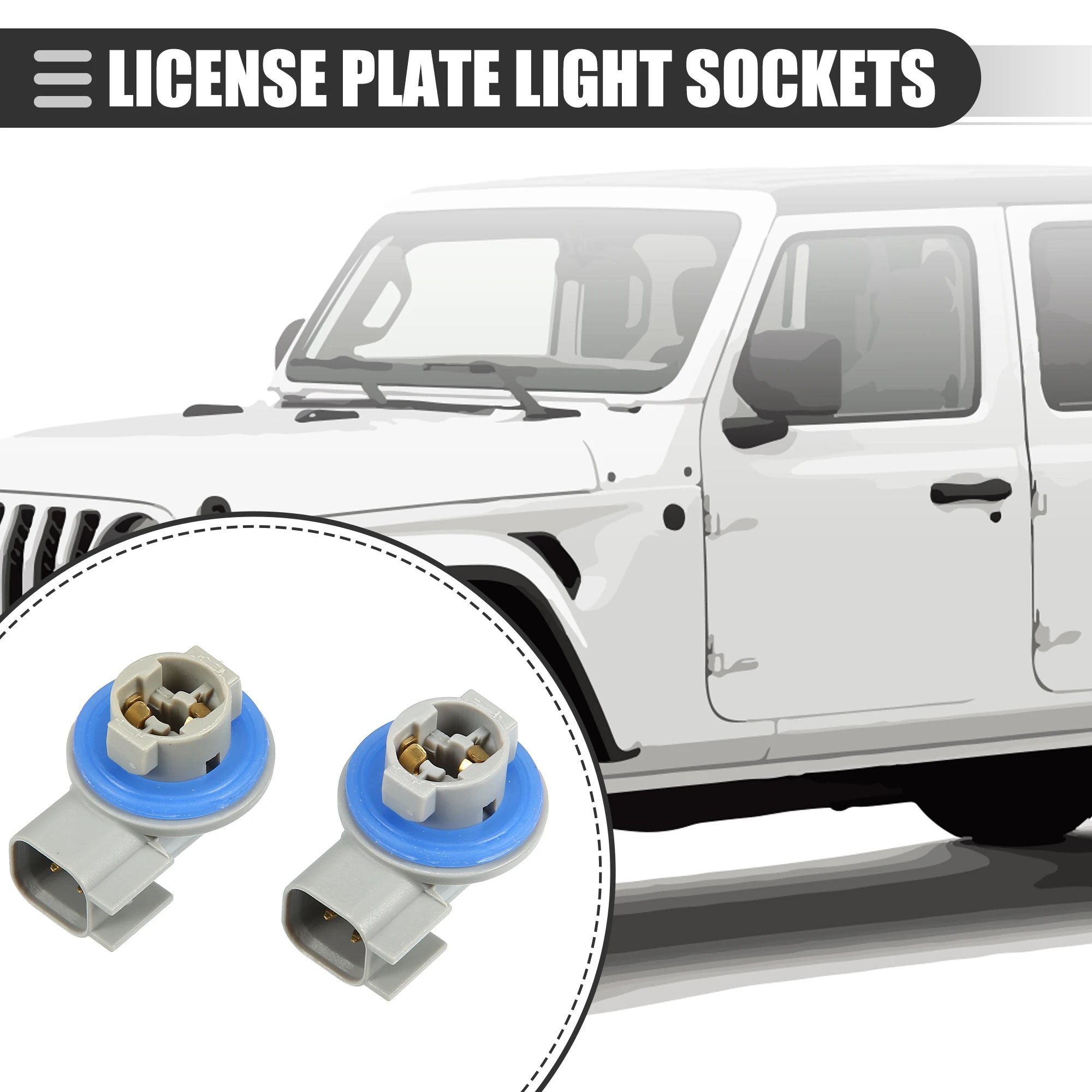Enchufe farol de matrícula Autohaux para Dodge Ram 1500 y Jeep Liberty