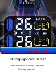 Lhh motocicleta T1S Monitor de presión de neumáticos interno y externo Monitor T1Pro equipo de alarma T3