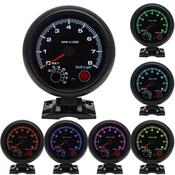 Tacómetro digital racing retroiluminación multicolor 12V universal