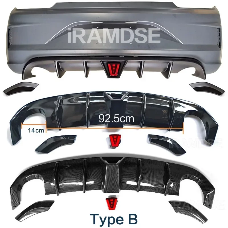 Kit difusor trasero VW Scirocco R 2009-2014 negro brillante para tuning - imagen 5