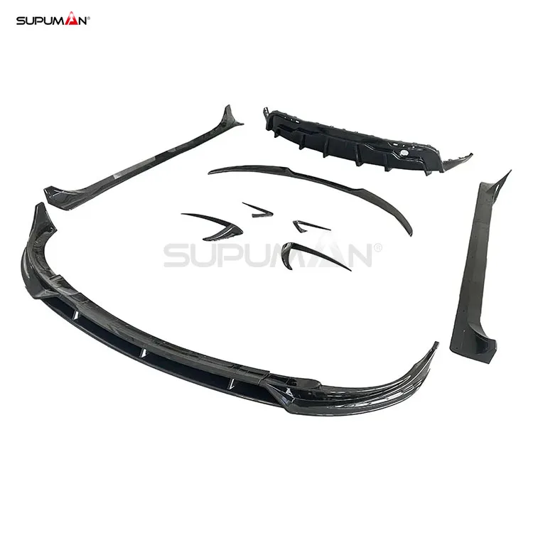 Kit carrocería PP aspecto carbono Tesla Model Y labios alerón falda 2020-2023 - imagen 3