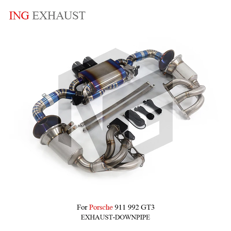 Colector escape titanio ING con silenciador para Porsche 911 992 GT3 - imagen 2