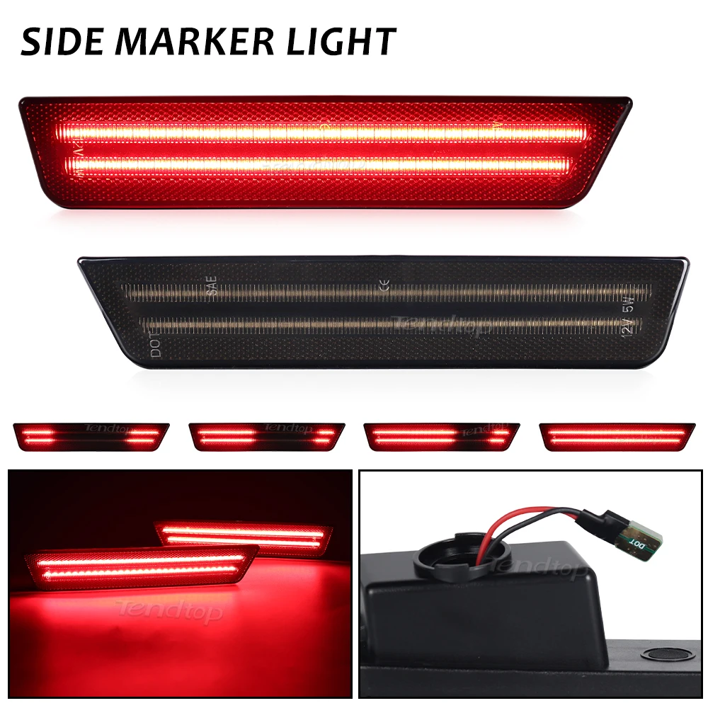 Luces LED posición lateral verde/roja Dodge Challenger 2008-2014 - imagen 5