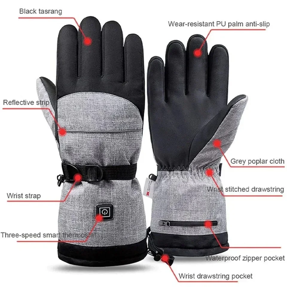 Guantes calefactables impermeables 3M para moto y ciclismo - imagen 4