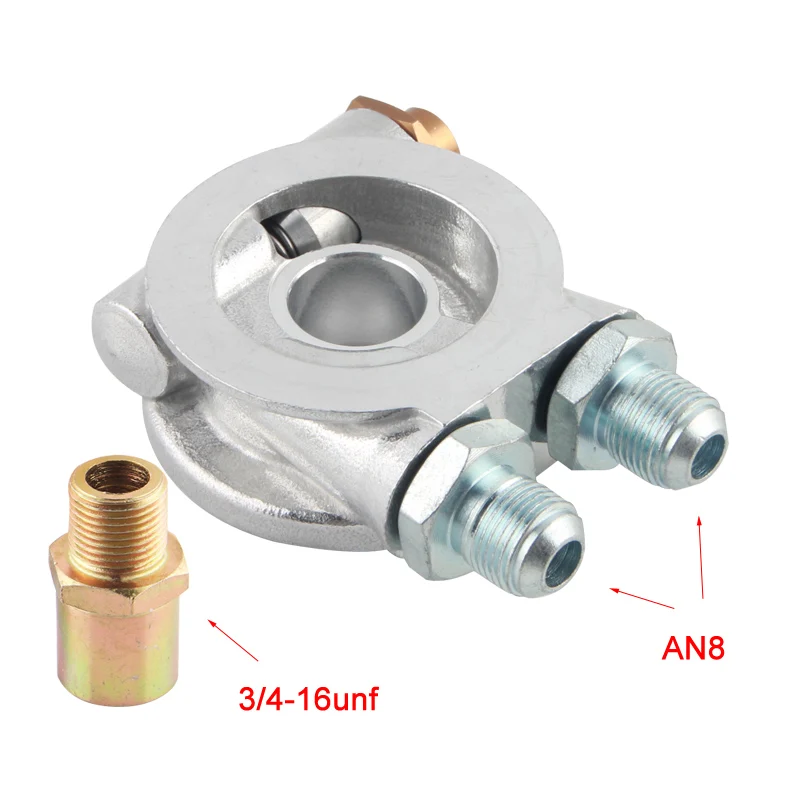 Adaptador sándwich enfriador de aceite AN8/AN10 con termostato turbo - imagen 2