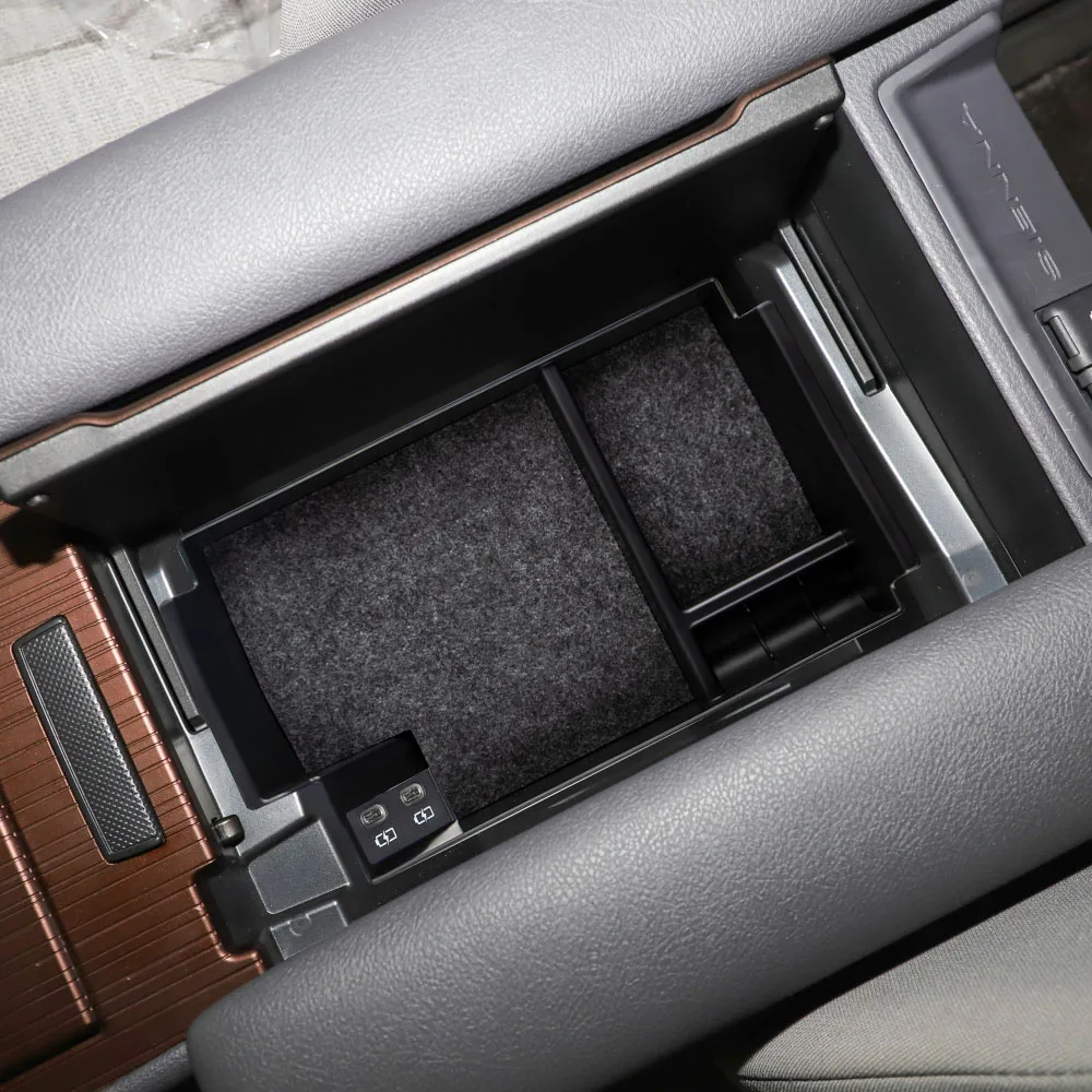 Organizador de consola central flocado para Toyota Sienna 2021+ - imagen 3