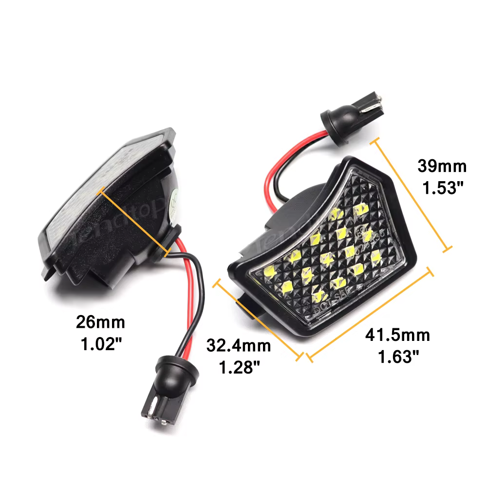 Luz LED espejo retrovisor 6000K para Jaguar XJ/XF/XK y Volvo V40–XC90 - imagen 3