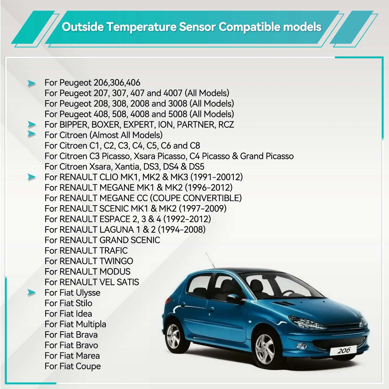 Sensor temperatura aire admisión 6445F9 – PEUGEOT 206 207 Citroën C3 C4 - imagen 5